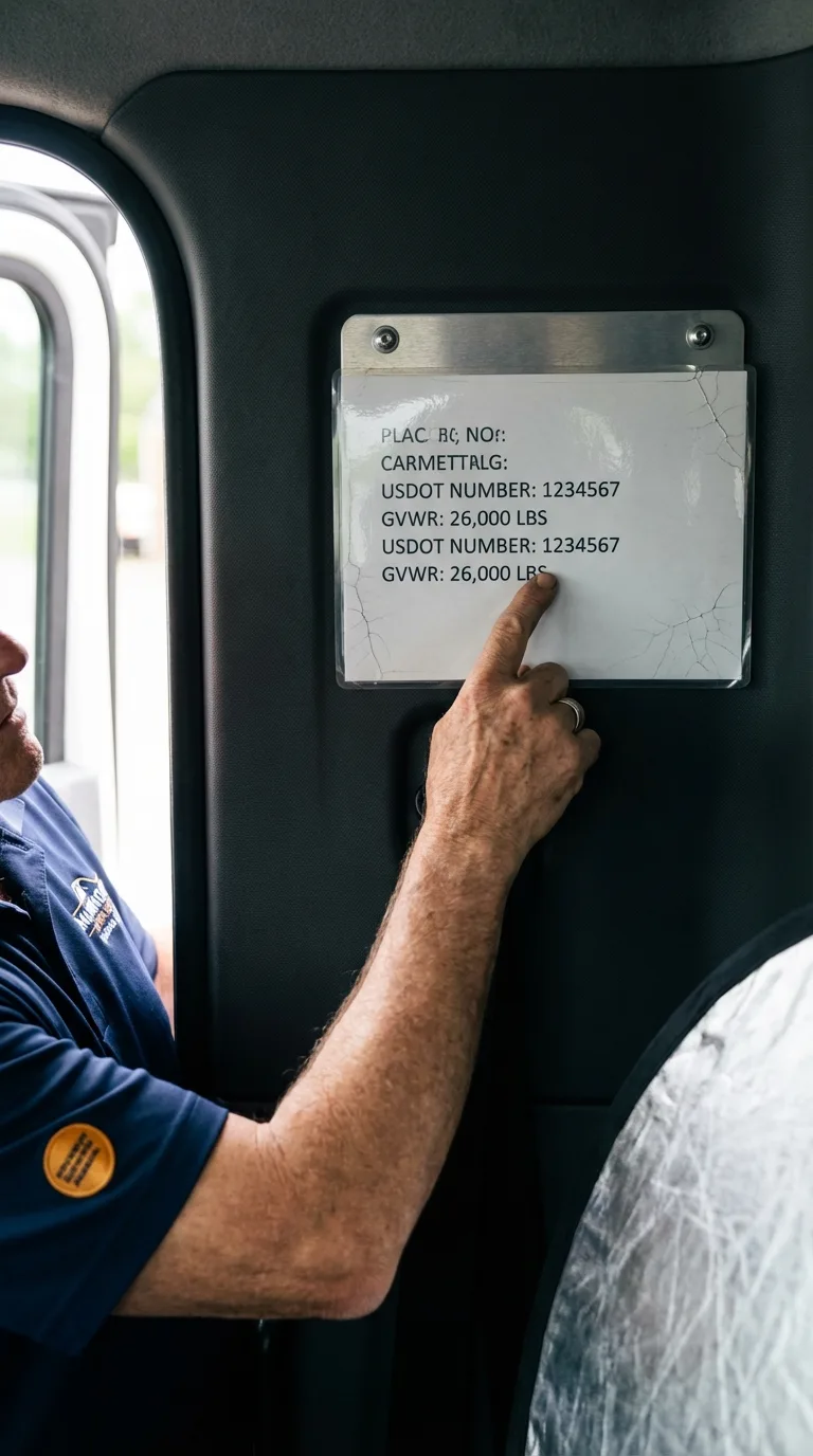 USDOT licensing placard verification in Old Greenwich